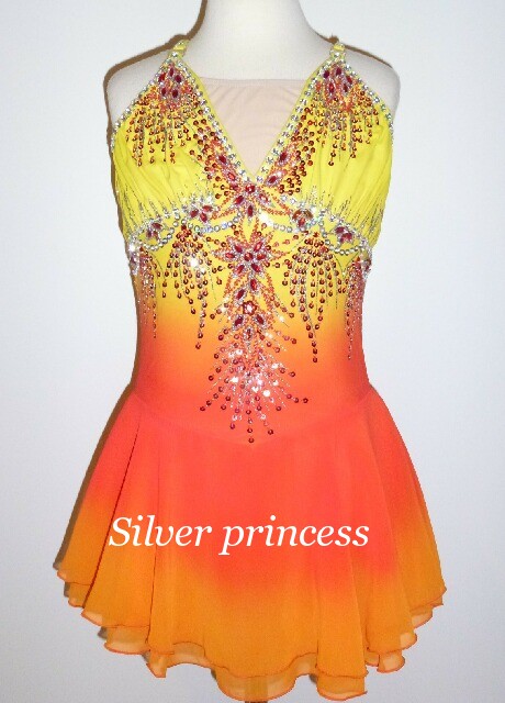 送料無料★TNY106★フルオーダー★大会用フィギュアスケートコスチューム★