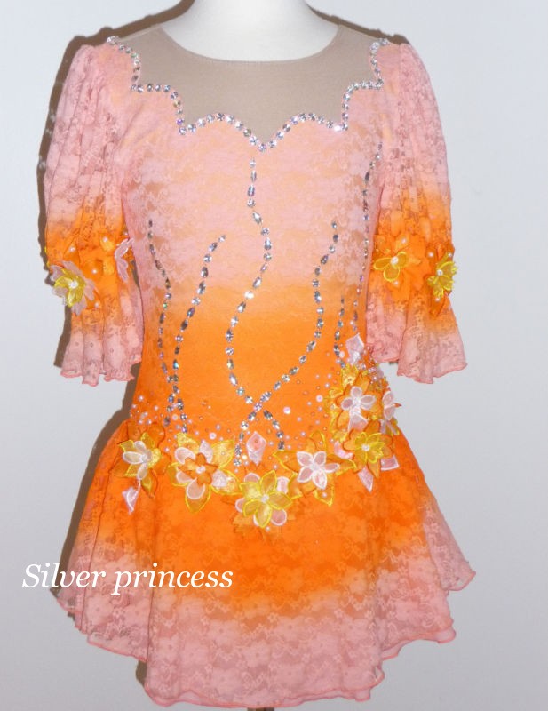 送料無料★TNY85★フルオーダー★大会用フィギュアスケートコスチューム★