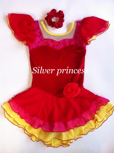 御注文制作★★TS53番★フィギュアスケートコスチューム★レッド★