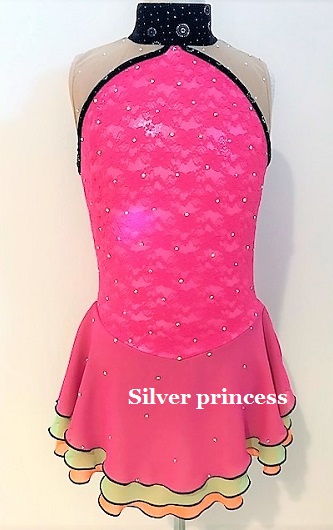 ★フルオーダー★スワロが光る！レース＊フィギュアスケートコスチューム★TS54