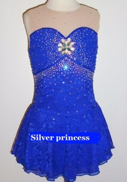 送料無料★TS50★ブルー★フルオーダー★大会用フィギュアスケートコスチューム★