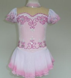 送料無料★アメリカへフルオーダー！大会用フィギュアスケートコスチューム