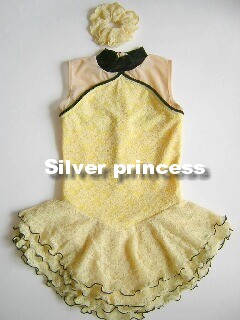 いつでも御注文★豪華３重レース♪フィギュアスケートコスチューム★TNPS1Y★各サイズ