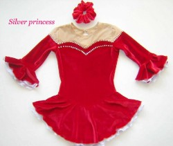 10/20締切★クリスマス用にオーダー品★スワロ130個★S. Princess★TS１１番＊フィギュアスケートコスチューム★子供各サイズ