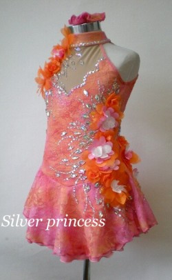 送料無料★U37★フルオーダー★豪華♪大会用フィギュアスケートコスチューム★