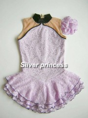 いつでも御注文★ＣＵＴＥ＊３重レース♪フィギュアスケートコスチューム★TNPS１ＬＩＡ★120,125-130,135,140.150,155cm