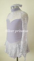 Silverprincess 限定★お袖とお首周り調整いたします★６番Classy★フィギュアスケートコスチューム★ライラック★各サイズ
