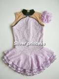いつでも御注文★ＣＵＴＥ＊３重レース♪フィギュアスケートコスチューム★TNPS１ＬＩＡ★120,125-130,135,140.150,155cm