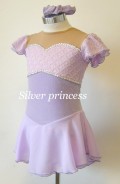 送料無料★オーダー品★Silver princess限定＊TS25番★フィギュアスケートコスチューム★ライラック★子供各サイズ