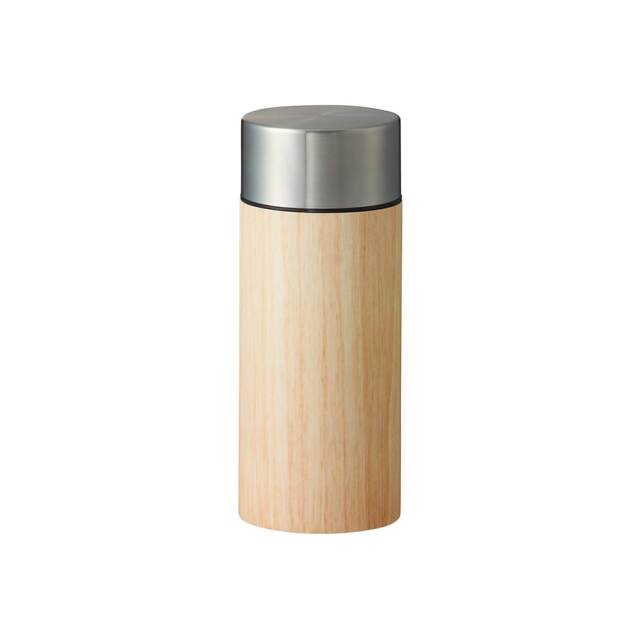 【保温＆保冷】木目調ボディサーモボトル300ml