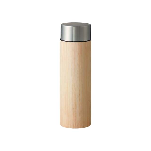 【保温＆保冷】木目調ボディサーモボトル450ml