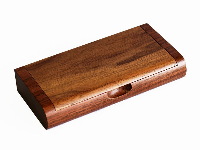 木製一枚フタ印鑑ケース　ウォルナット