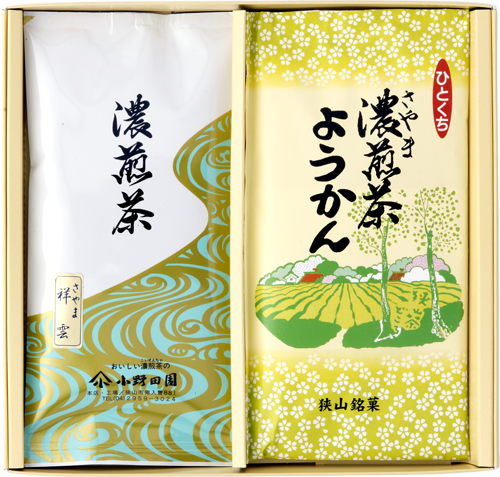 平袋詰め合わせ　祥雲×1本・濃煎茶ようかん×1袋