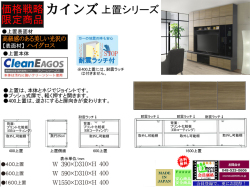 【期間限定・壁面収納用上置】「カインズ」４００上置　W３９×H４０cm、安心・安全の国内最高環境安全基準F☆☆☆☆素材仕様、ブラックボディに杢目柄ハイグロス表面材、４００・６００・１６００上置を揃えた期間限定お値打商品です。