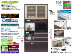 【国産新作レンジ】「パンチ」１０００レンジ　珍しい98cm幅、十分な機能を備えた価格戦略商品。高さ205cm・国内最高環境安全基準Ｆ☆☆☆☆素材を使用、面材は光沢のある木目柄ダーク色ハイグロス、ヘティヒ社製ソフトクローザー付引出と安心安全設計