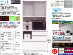 【期間限定価格戦略レンジ】「ビット」１０００レンジ　珍しい奥行４５cm、国内最高環境安全基準Ｆ☆☆☆☆素材仕様、幅９８cm・高さ２０６cmのスチームオーブンレンジ対応の安心安全に使える十分な機能を備えたホワイト色の価格戦略レンジボードです。