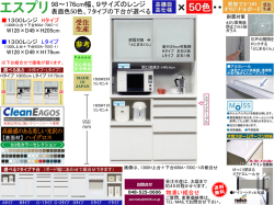 【ほぼ満足できる高機能レンジボード】「エスプリ」１３００Lレンジ（受注生産）　W１２８×D４９×H１７９cm、F☆☆☆☆素材仕様、５０色ハイグロス表面材・１７９（L）、２０５（H）cmの高さ・７タイプ下台がお好みで選べるレンジボード