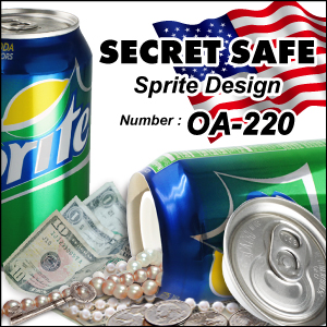 防犯 スパイグッズ 隠し金庫 飲料缶型 収納 セーフティボックス 『SECRET SAFE シークレットセーフ』(OA-220) Sprite