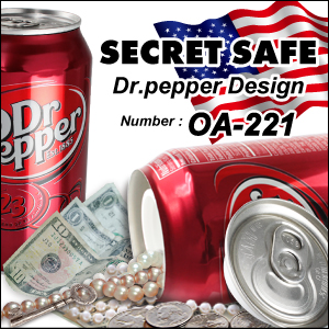 防犯 スパイグッズ 隠し金庫 飲料缶型 収納 セーフティボックス 『SECRET SAFE シークレットセーフ』(OA-221) Dr.pepper