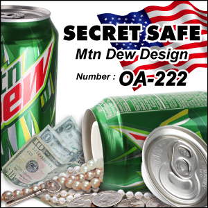 防犯 スパイグッズ 隠し金庫 飲料缶型 収納 セーフティボックス 『SECRET SAFE シークレットセーフ』(OA-222) Mtn Dew