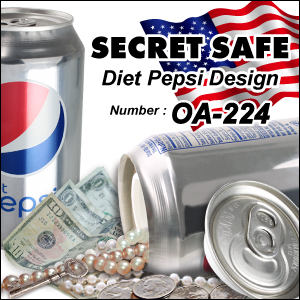 防犯 スパイグッズ 隠し金庫 飲料缶型 収納 セーフティボックス 『SECRET SAFE シークレットセーフ』(OA-224) Diet Pepsi