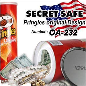 隠し金庫 ペーパー缶型 収納 セーフティボックス『SECRET SAFE シークレットセーフ』(OA-232) Pringles original