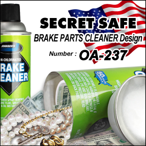 スプレー缶型 ブレーキクリーナーデザイン 収納 セーフティボックス『SECRET SAFE シークレットセーフ』(OA-237) BRAKE PARTS CLEANER