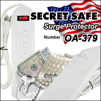 隠し金庫 SPECIAL! 電源延長タップデザイン 収納 セーフティボックス『SECRET SAFE シークレットセーフ』 (OA-379) Surge Protector