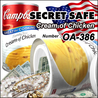 隠し金庫 食品缶型 フード缶詰デザイン 収納 セーフティボックス『SECRET SAFE シークレットセーフ』 (OA-386)
