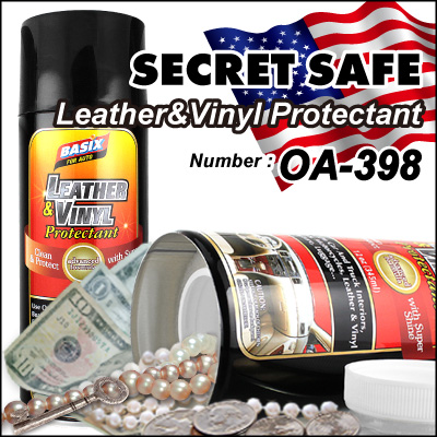 隠し金庫 スプレー缶型『SECRET SAFE』(OA-398) Basix Leather & Vinyl Protectant