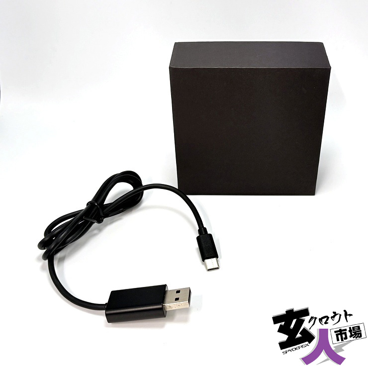 【CHA-41684】ボイスレコーダー USBケーブル型 Type-C端子 簡単録音 オート録音 カードリーダー iPhone Android両対応 OTG対応【NB-013】32GB内蔵 ※サンプル品