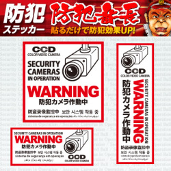 「防犯カメラ作動中」 (OS-198) 多言語対応