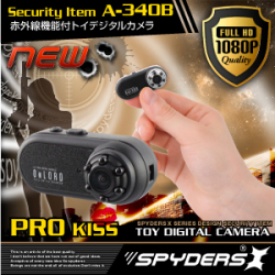 防犯カメラ コンパクトカメラ トイデジ セキュリティカメラ スパイダーズX(A-340S/B)  広角レンズ170°赤外線 動体検知