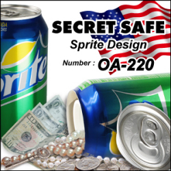 防犯 スパイグッズ 隠し金庫 飲料缶型 収納 セーフティボックス 『SECRET SAFE シークレットセーフ』(OA-220) Sprite