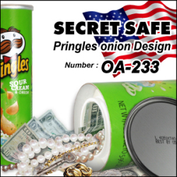 隠し金庫 ペーパー缶型 収納 セーフティボックス『SECRET SAFE シークレットセーフ』(OA-233) Pringles onion