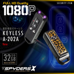 キーレス型カメラ ワンボックス軽自動車モデル 小型カメラ スパイダーズX (A-202A) スパイカメラ 赤外線ライト 高画質