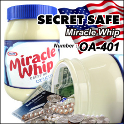 隠し金庫 食品ボトル型 ドレッシングボトルデザイン 収納 セーフティボックス『SECRET SAFE シークレットセーフ』 (OA-401)