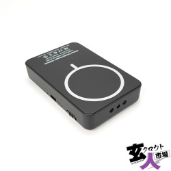 【CHA-41714】Gexa(ジイエクサ) ワイヤレス充電器型カメラ モニター付 マグネット ワイヤレス モバイルバッテリー【GX-302】 2.7K 30fps 256GB内臓 ※検査保留品