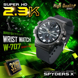 スパイダーズX 腕時計型カメラ 2.3K W-707α