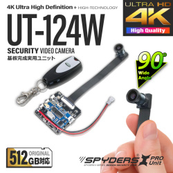 【第二世代V2｜１TB対応】スパイダーズX PRO 4K スパイカメラ 自作 完成基板 小型カメラ [UT-124W] 防犯カメラ 広角レンズ 高画質 H.265