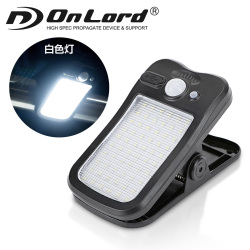 センサーライト 屋外 ソーラー ソーラーライト 防水 人感 クリップ LED 防犯 USB充電 『クリッパスマート』 OL-342B ブラック オンロード(OnLord)