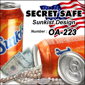 隠し金庫 飲料缶型 『シークレットセーフ Sunkist』 セーフティ 