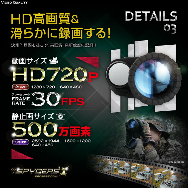暗視スコープ 単眼鏡型ナイトビジョン 小型カメラ スパイダーズX PRO 