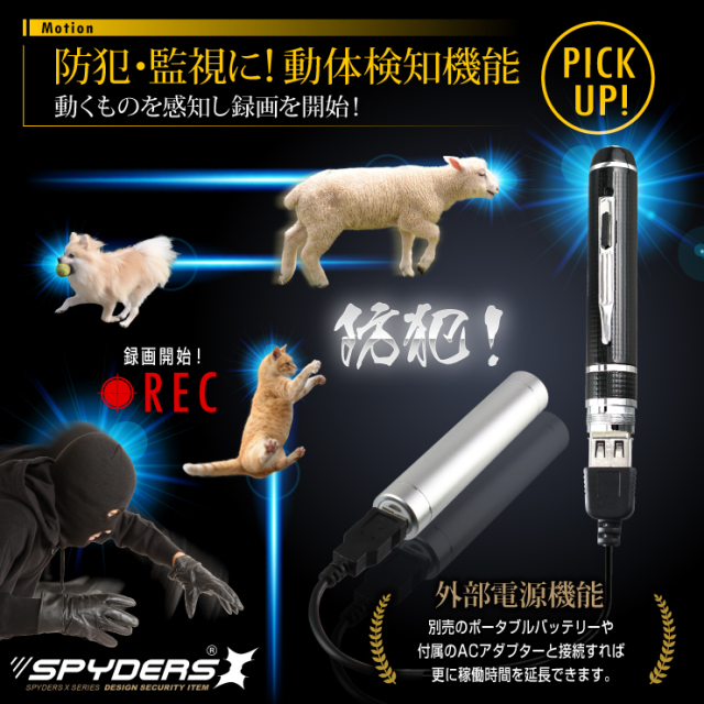 4000x3000pimpandhost ИМГ20 ペン型カメラ 小型カメラ スパイダーズX (P-122) スパイカメラ SUPER HD 1296P 60FPS 32GB内蔵