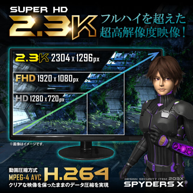 腕時計型カメラ 小型カメラ スパイダーズX (W-707) スパイカメラ