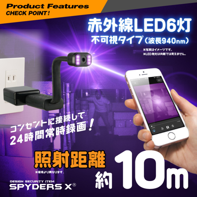 スパイダーズX 小型カメラ IRフレキシブルスコープ バッグ用
