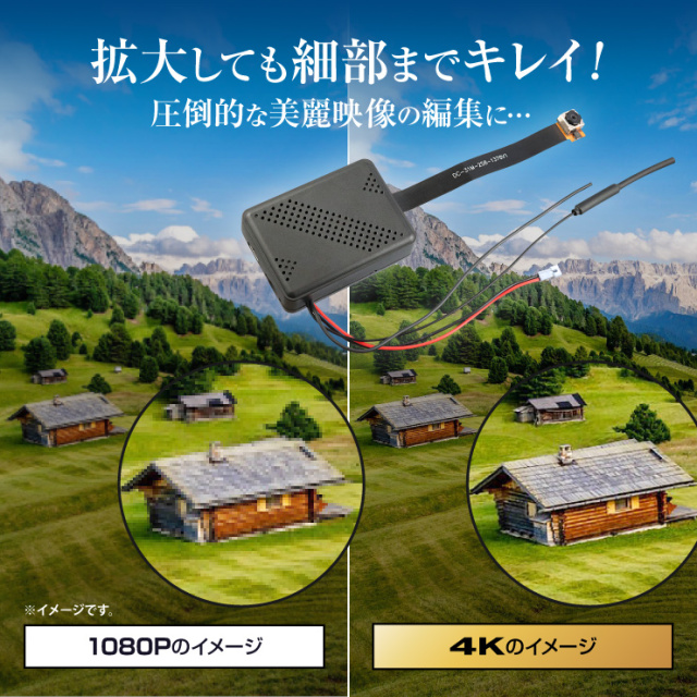 Gexa(ジイエクサ) 小型カメラ 基板完成実用ユニット 防犯カメラ 4K Wi