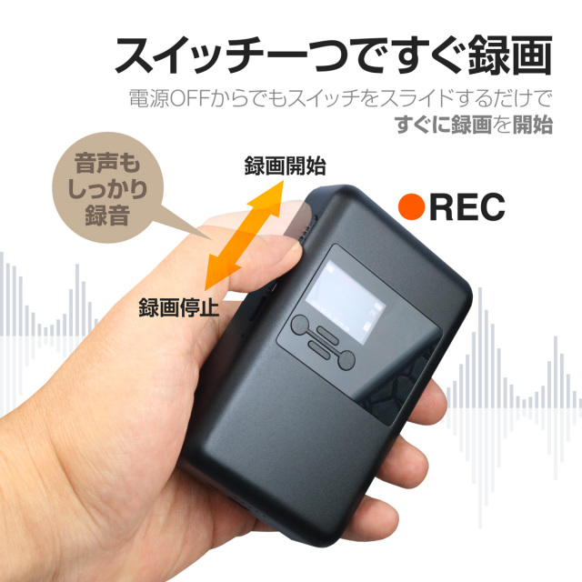 GX-302 防犯カメラ Gexa(ジイエクサ) スパイカメラ 2.7K ワイヤレス充電器型カメラ