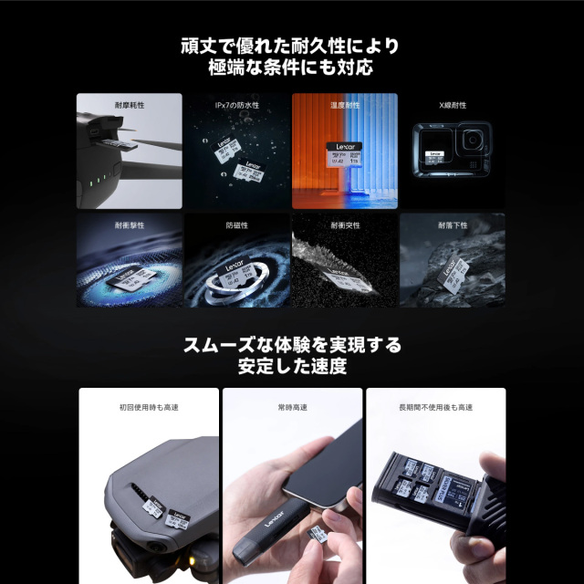 安心の製品相性保証付】Lexar (SILVER PLUS) microSDXC/256GB｜規格V30