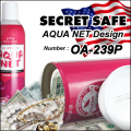 スプレー缶型 ヘアスプレーデザイン 収納 セーフティボックス『SECRET SAFE シークレットセーフ』(OA-239P) AQUA NET ピンク